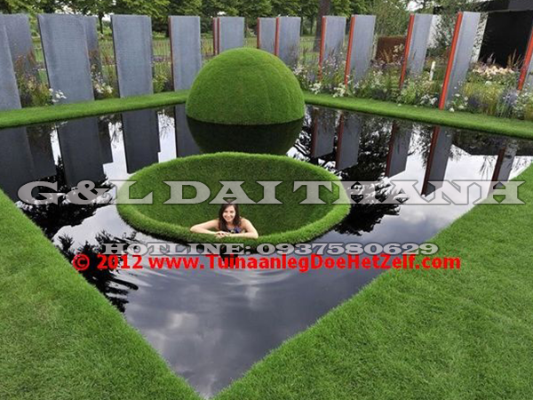hòa quyện vào thiên nhiên cùng cỏ nhân tạo