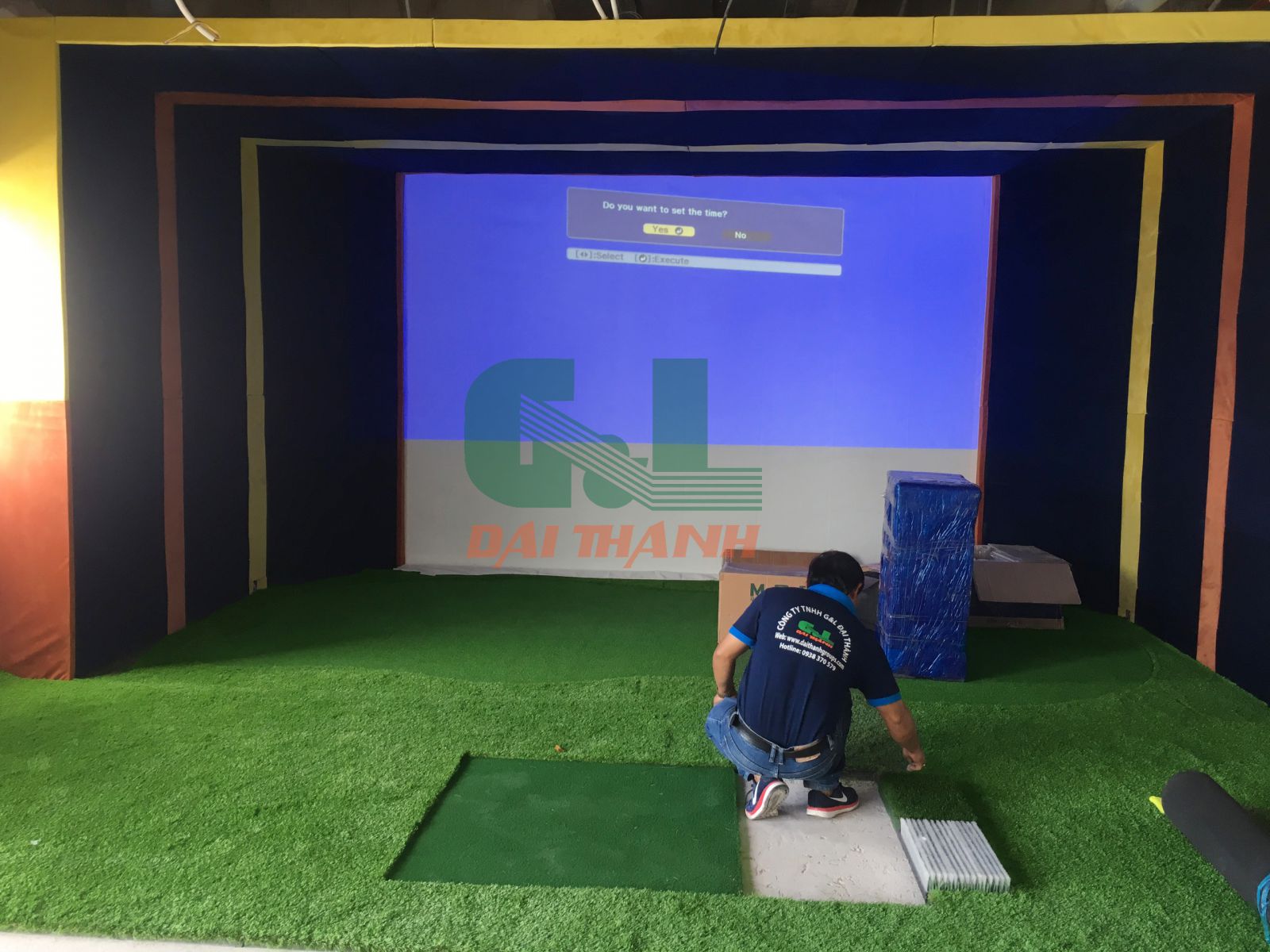 thiết kế phòng tập golf 3d